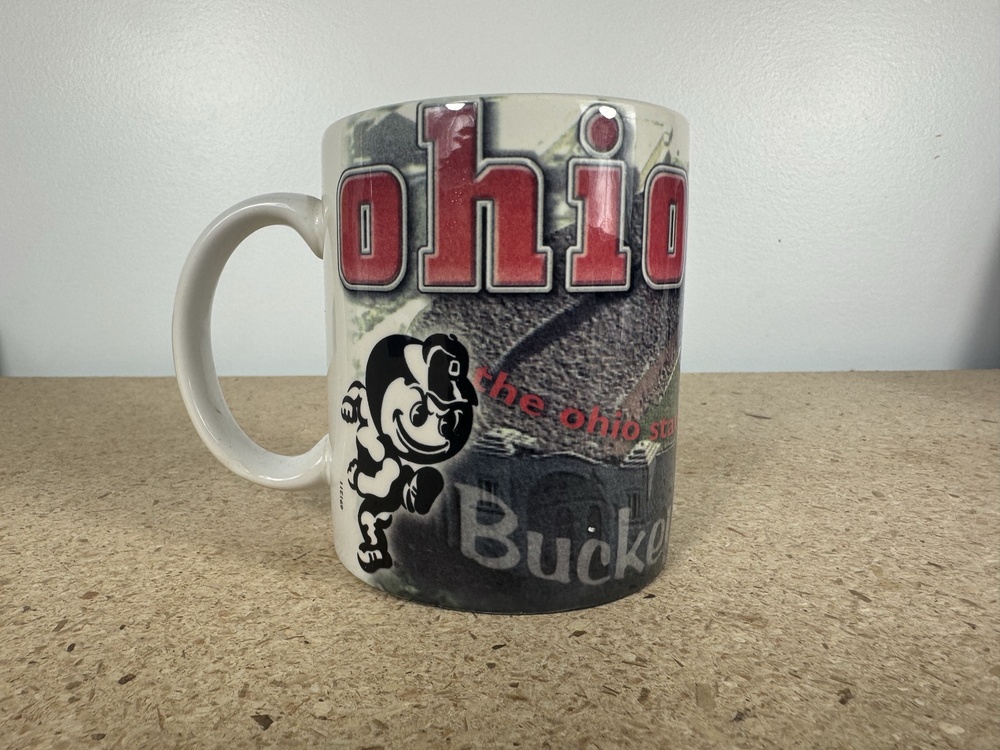 Ohio State Buckeyes Mug White NCAA Football Team Reflections Stadium Coffee Cup